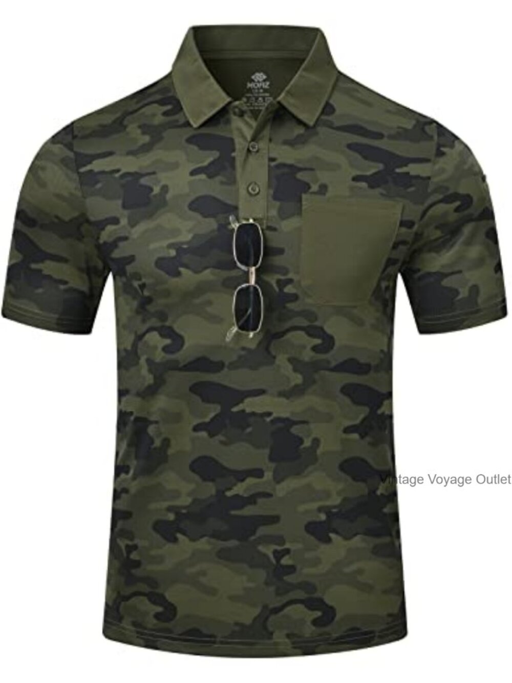 Men's Quick Dry Camo Polo Golf Hiking Shirt